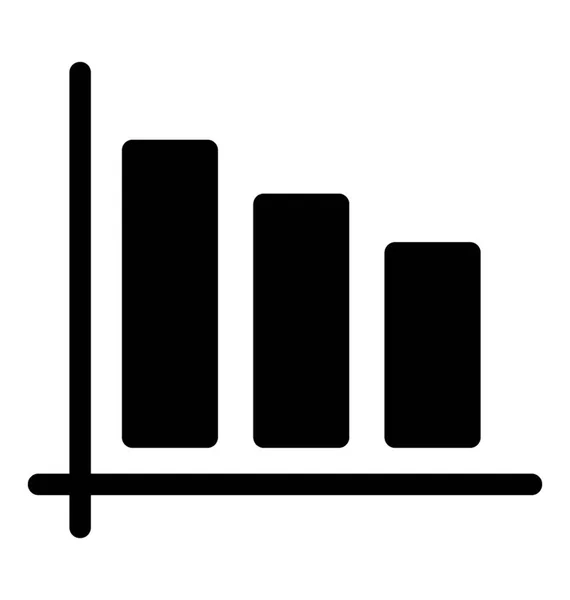 Balkendiagramm Symbol Glyphen Vektor — Stockvektor