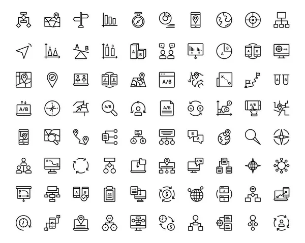 Family Home Icons Pack Line Visuals Can Perfectly Used Web — Stock Vector