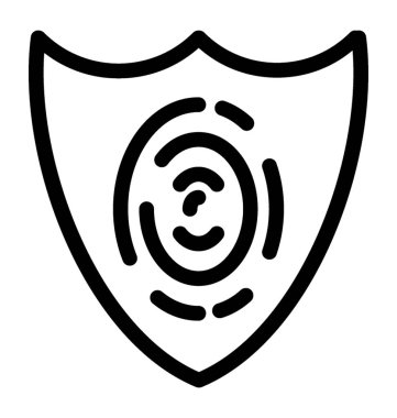 Çizgi vektör biyometrik kalkan kutsal kişilerin resmi 