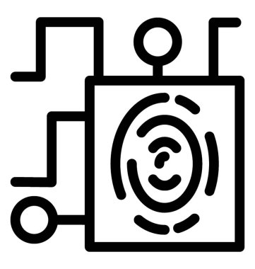 Çizgi vektör simgesinde devre kartı