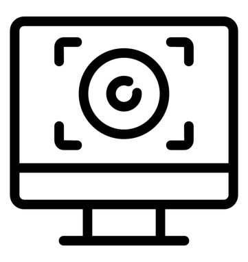 Güç tarama simgesi çizgi vektör 