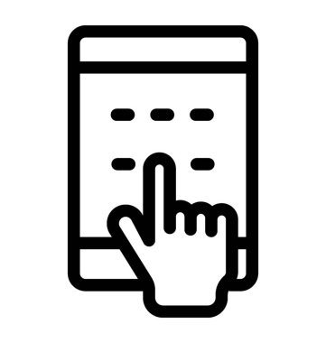 Çizgi vektör desen kilit simgesi 