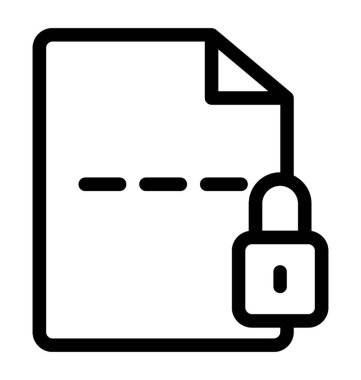 Belge kimliği simgesi çizgi vektör 