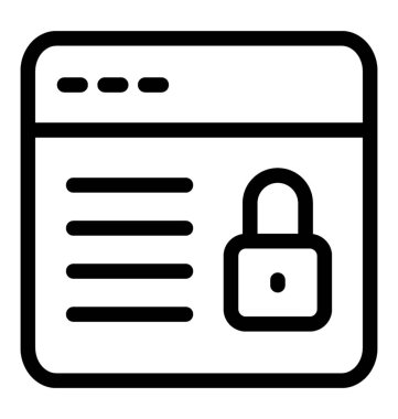 Web kilit simgesi çizgi vektör 