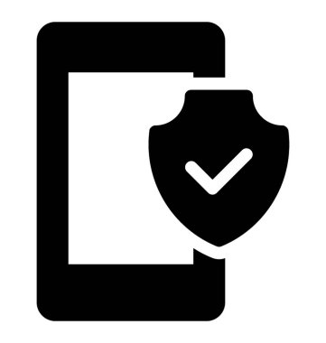 Glif vektör mafya virüsten koruma simgesi