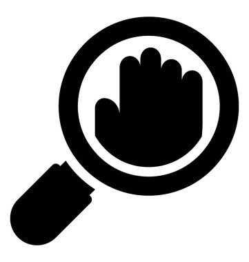 El simgesi simge vektör tarama 