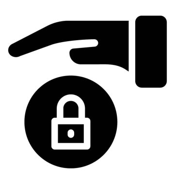 Korumalı kilit simgesi simge vektör