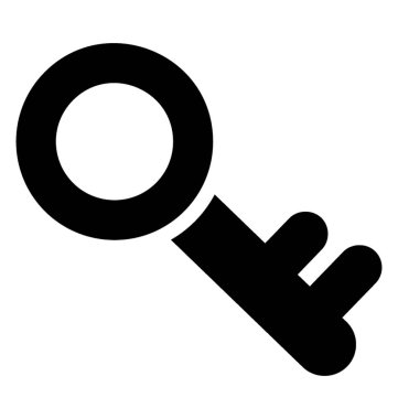 Glif vektör anahtar simgesi 