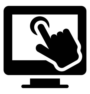 Dokunmatik ekran simgesi simge vektör