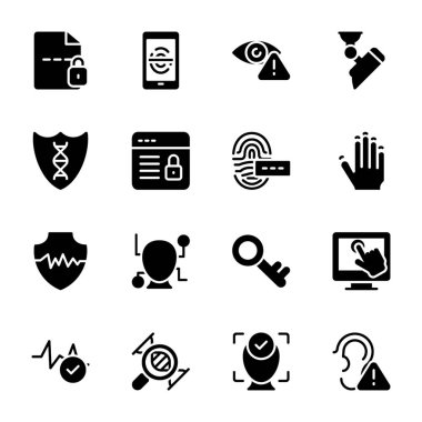 Hey bak, bu biyometrik glif simgeler paketi 16 vektörlerin toplam oluşur, bu çok enteresan biyometrik doğrulama, tarama ve daha birçok kullanılan küme. Yani bu paketi yakalamak ve keyfini çıkarın.