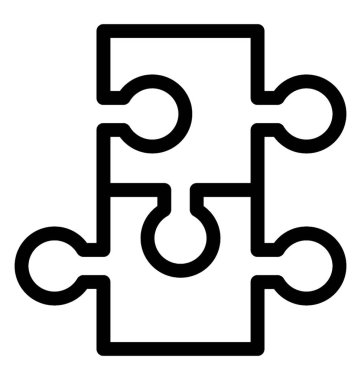 Çizgili tema jigsaw simgesinin 