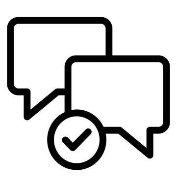 Onay iletişim simge vektör 