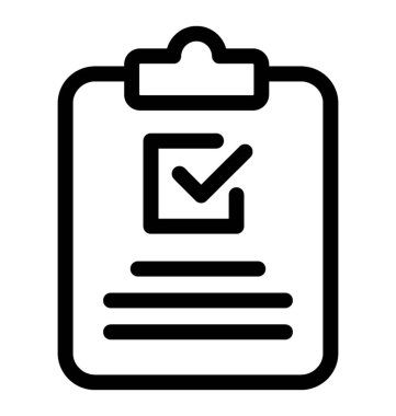 Denetim listesi kutsal kişilerin resmi içinde çizgi vektör tasarımı.