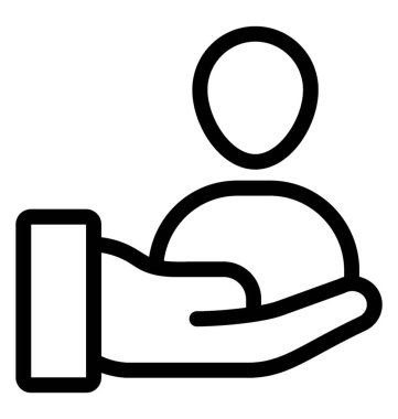 İstemci bakım simge vektör 