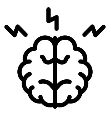 Beyin fırtınası simge vektör içinde içini kaplamak çizmek  