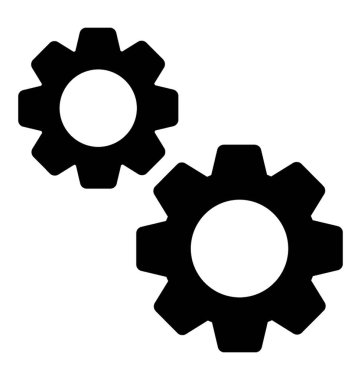 Dişli simgesini, katı tasarım,