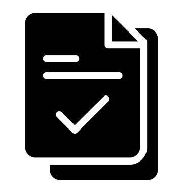 Belge onay simgesi simge vektör 