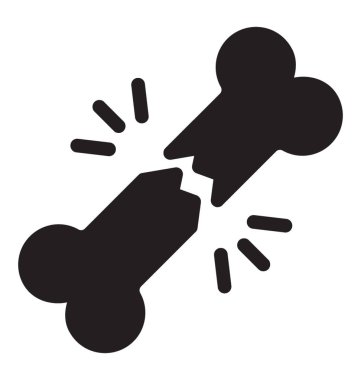 Kemik kırığı simgesi simge vektör 