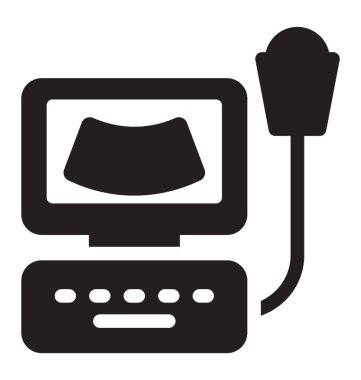 Ultrason makinesi simgesi simge vektör 