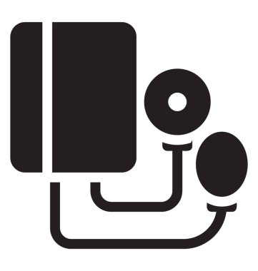 Tansiyon cihazı simgesi simge vektör 