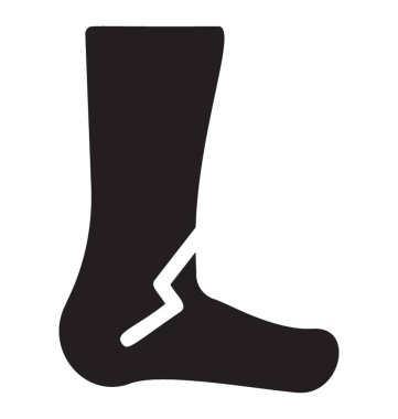 Ayak yaralanma simgesi simge vektör 