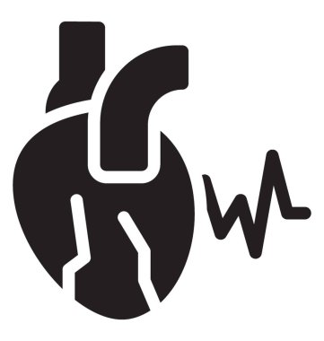 Kalp krizi simgesi simge vektör 