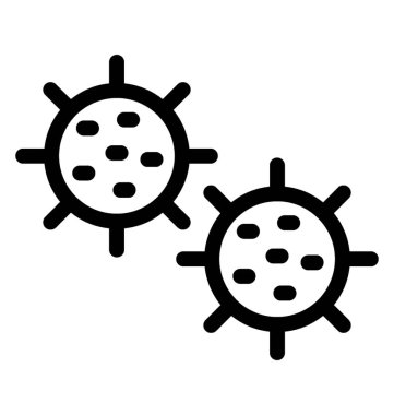 Mikropları kutsal kişilerin resmi içinde çizgi vektör 