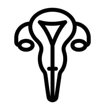 Uterus  icon in line vector  clipart