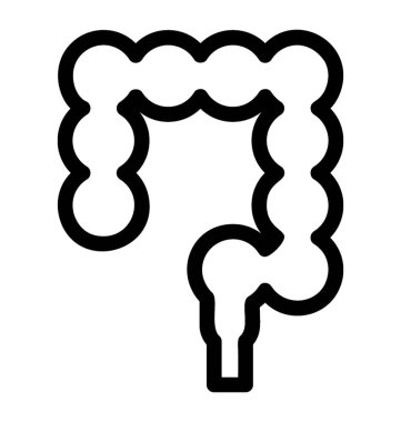 Çizgi vektör bağırsak simgesi 