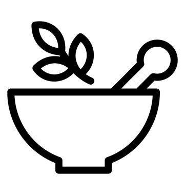 Havaneli harç simgesi çizgi vektör 