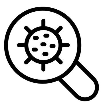 Arama mikropları kutsal kişilerin resmi içinde çizgi vektör 