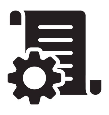 Belge ayarı simgesi simge vektör 