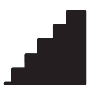 Merdiven simgesi simge vektör 