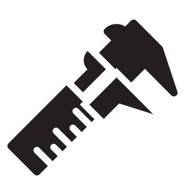 Vernier Kaliper simgesi simge vektör 