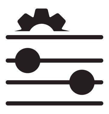 Equalizer'ı simgesi simge vektör 