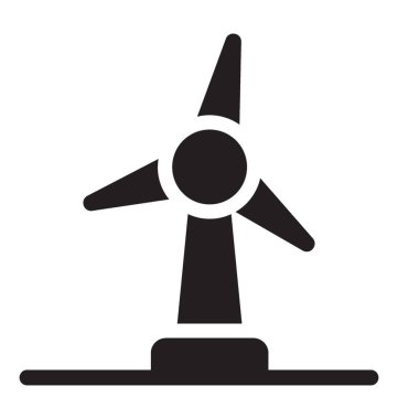 Rüzgar Türbini simgesi simge vektör 