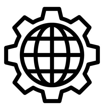 Genel ayar simgesi çizgi vektör 