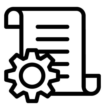Belge ayarı simgesi çizgi vektör 