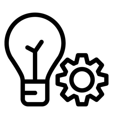 COG wheel ampul simgesi fikir üretme için gösterilen içinde 