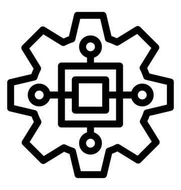 Problem çözme çizgi vektör simgesi 