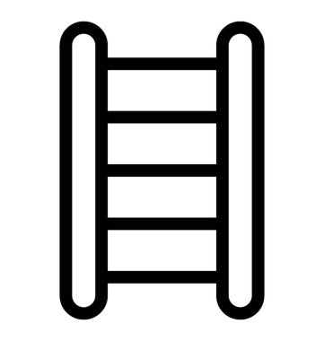 Merdiven simgesi çizgi vektör 