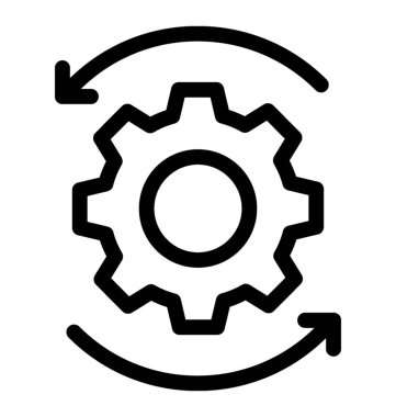 Çizgi vektör yenileme simgesi 