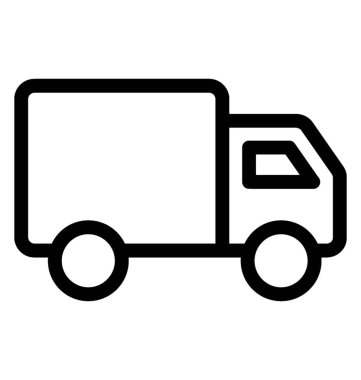 Van simgesi çizgi vektör 