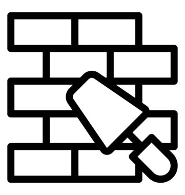 Çizgi vektör simgesinde İnşaat 