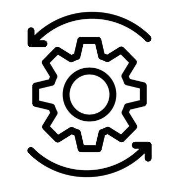 Çizgi vektör yenileme simgesi 