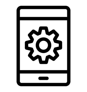 App geliştirme simgesi çizgi vektör