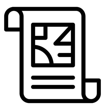 Çizgi vektör resmi belge simgesi 