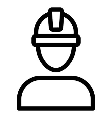 Mühendis simgesi çizgi vektör 