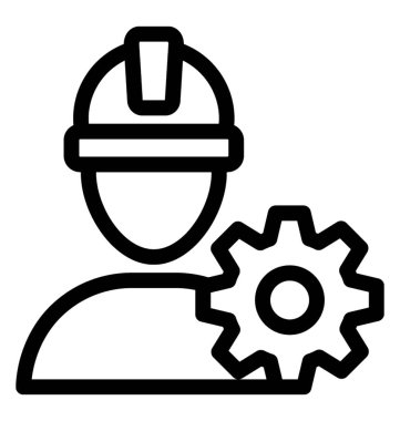 Çizgi vektör simgesinde mühendislik 