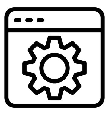Web ayarı simgesi çizgi vektör 